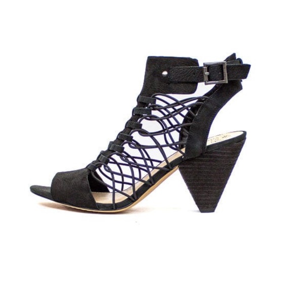 Vince Camuto Black Gladiator Heels Size 9.5 - Picture 2 of 8